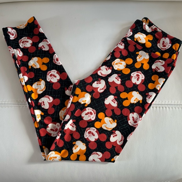 Disney LulaRoe Mickey Mouse Leggings Buttery Soft & Like New! OS Fits Sz… - Picture 1 of 5
